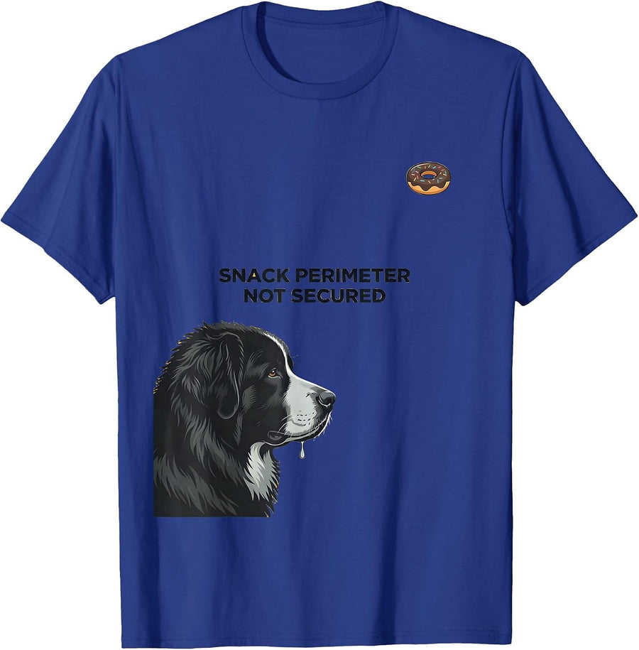 Snack Perimeter Not Secured Funny Great Pyrenees Dog Mom Dad T-Shirt - Royal Blue