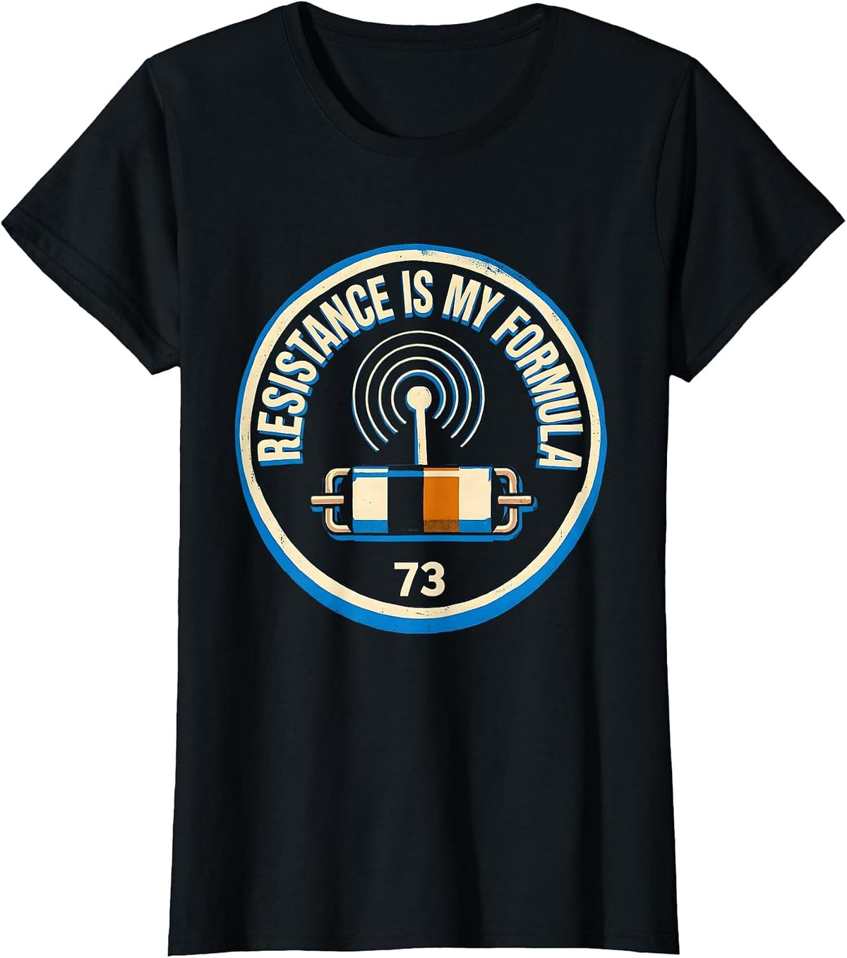 Resistance Is My Formula Funny Ham Radio Operator Humor T-Shirt - Black