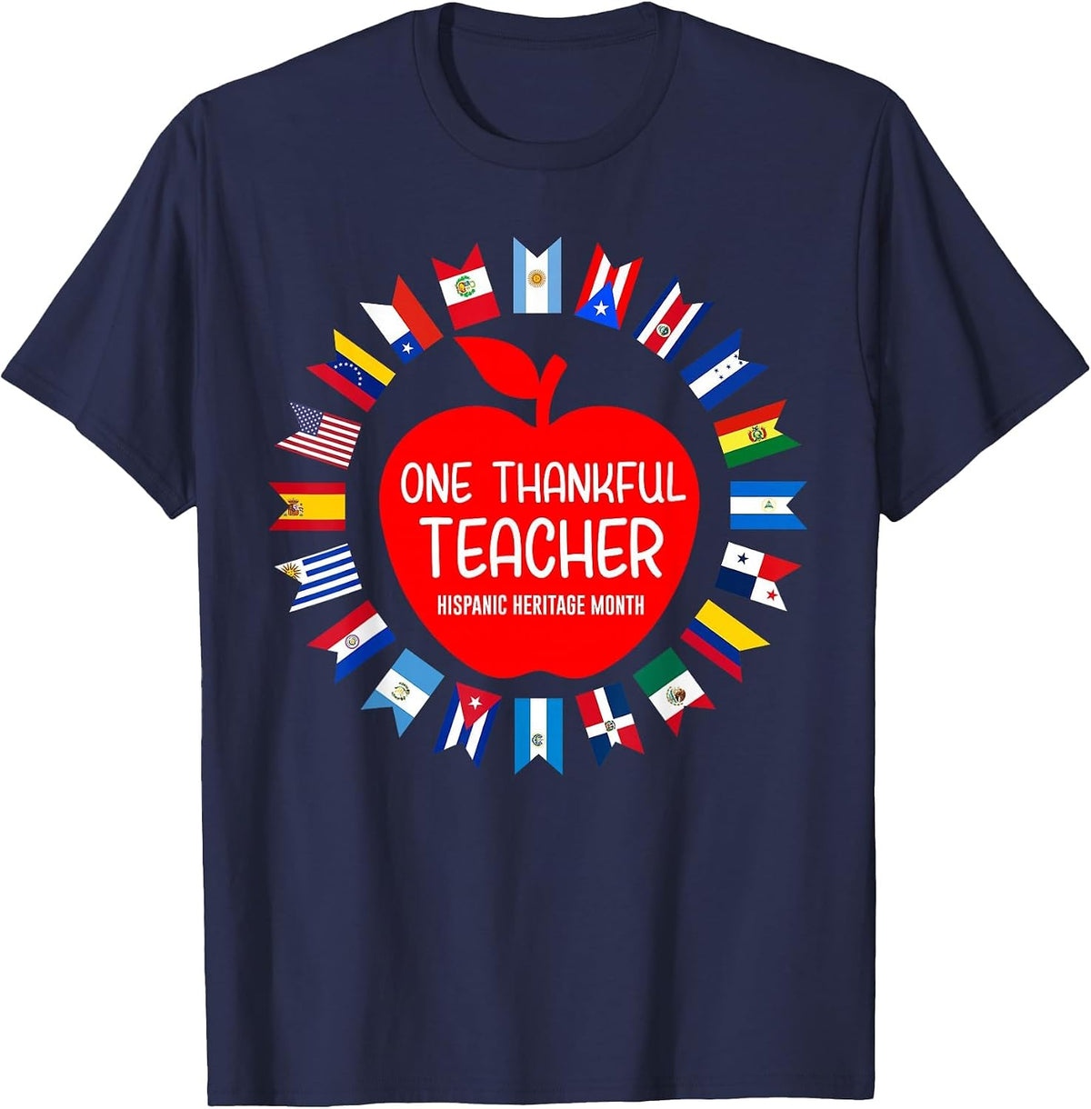 Teacher National Hispanic American Heritage Month 2023 T-Shirt - Navy Blue