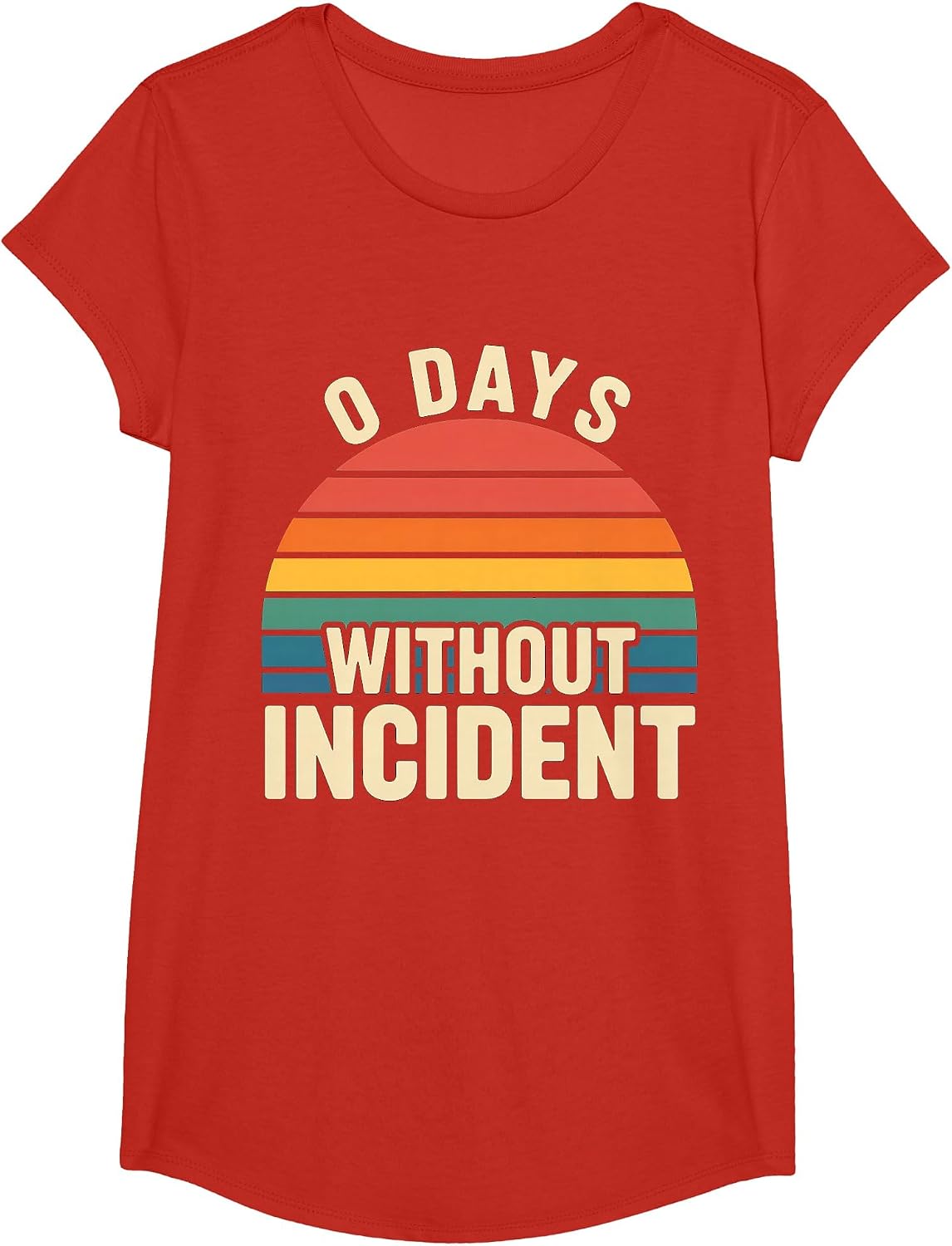 0 Days Without Incident Teacher Stress Burnout School |- T-Shirt - Girls Red