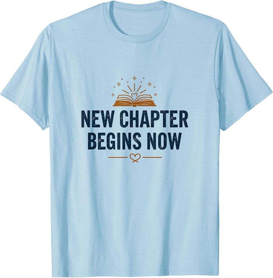 New Chapter Begins Now Inauguration Day Design T-Shirt - Baby Blue