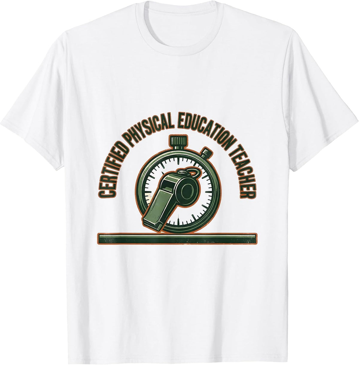 Men's Certified Physical Education Teacher Vintage Gym Teacher T-Shirt - White