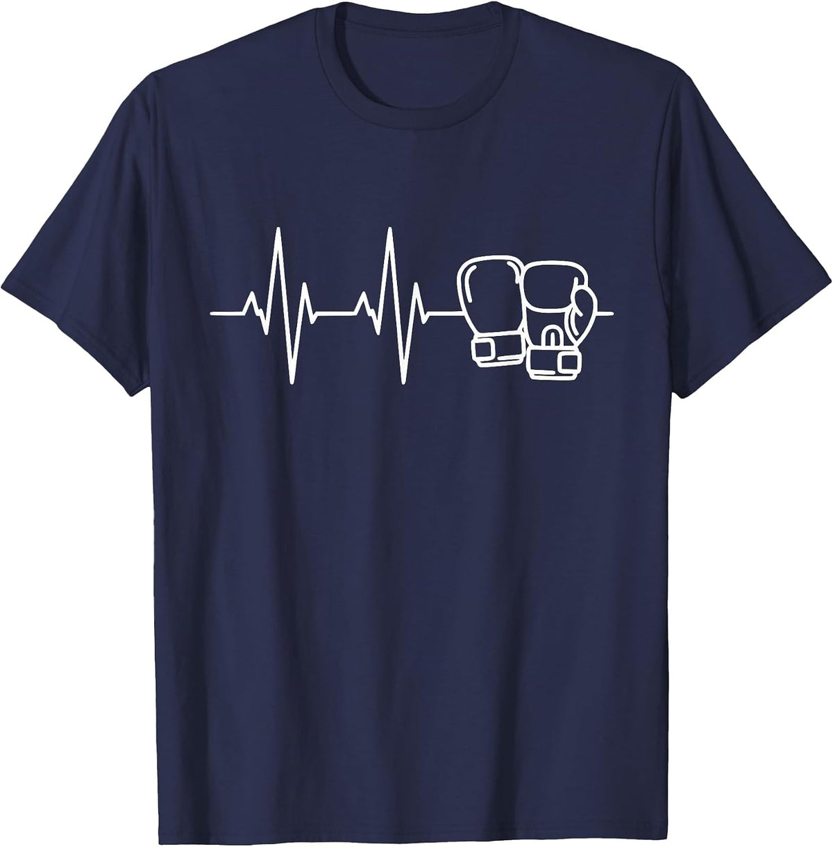 Heartbeat Boxing T-Shirt - Navy Blue