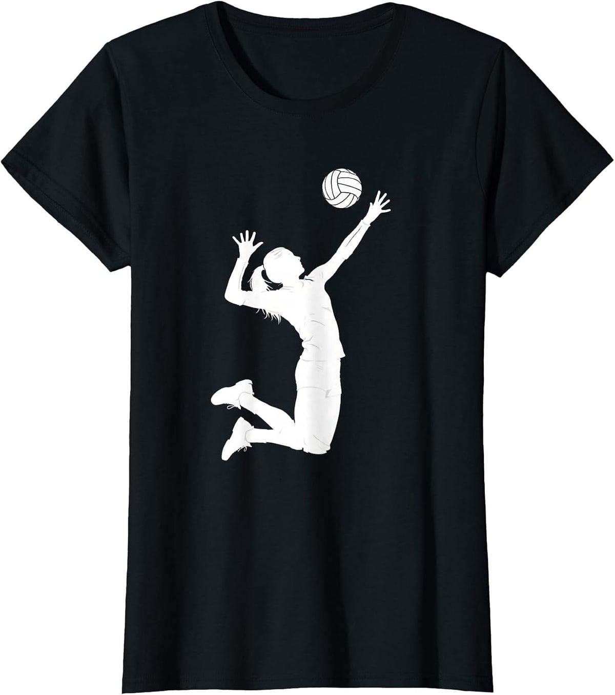 Volleyball Setter Overhead Release Graphic T-Shirt - Black
