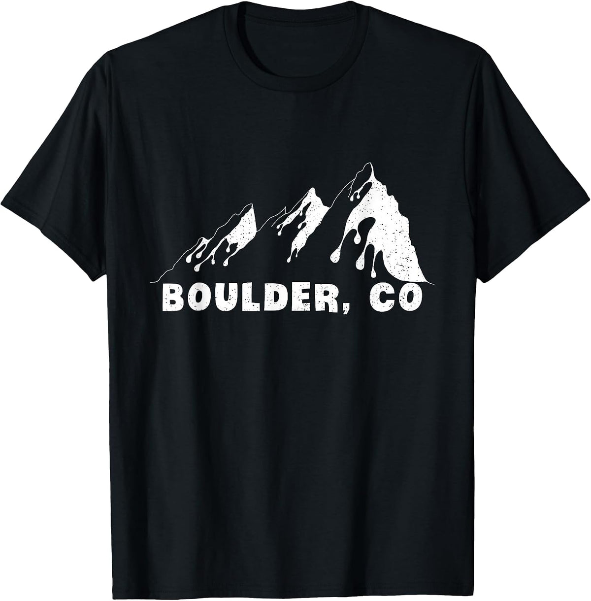 Flatirons Boulder Colorado Climbing Hiking Travel Souvenir T-Shirt - Black