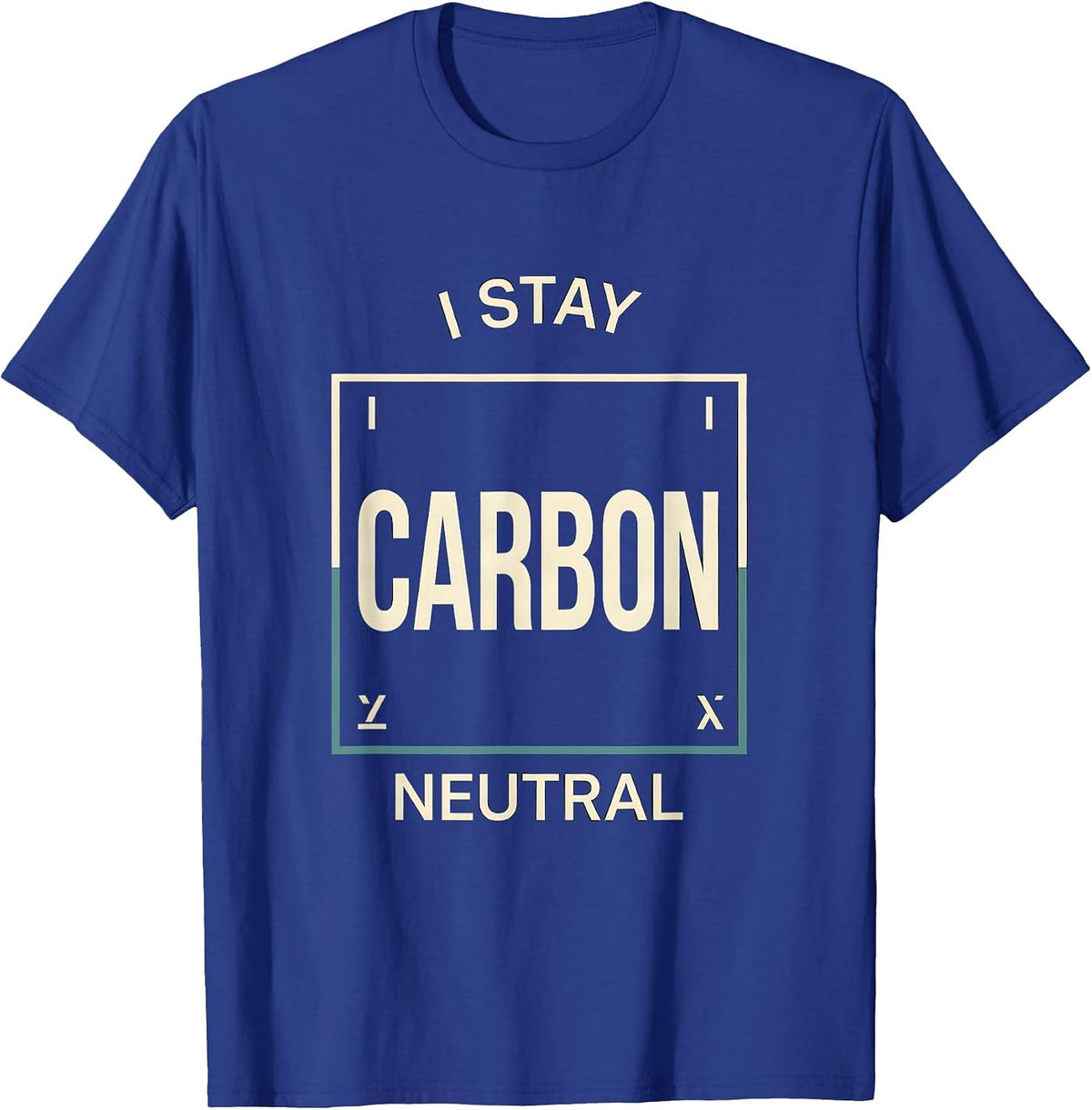 Men's I Stay Carbon Neutral Funny Chemistry Science Pun Humor T-Shirt - Royal Blue