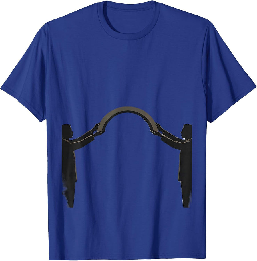 Bridge Builders Liberal Unity Graphic Design T-Shirt - Royal Blue