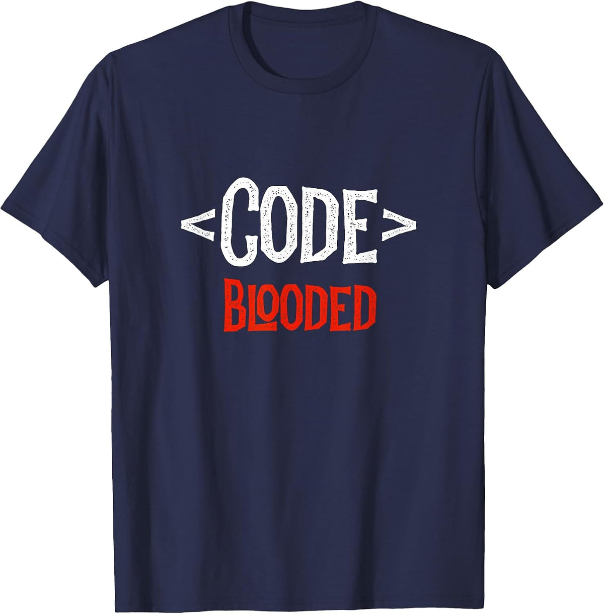 Programmer Developer - Code Tag Blooded - Coding Coder T-Shirt - Navy Blue