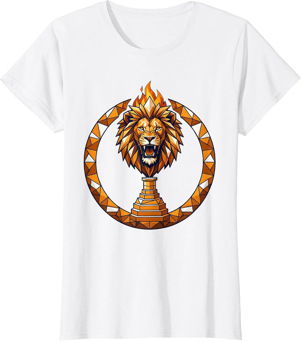 Science Teacher Lion Bunsen Burner Flame Art T-Shirt - White
