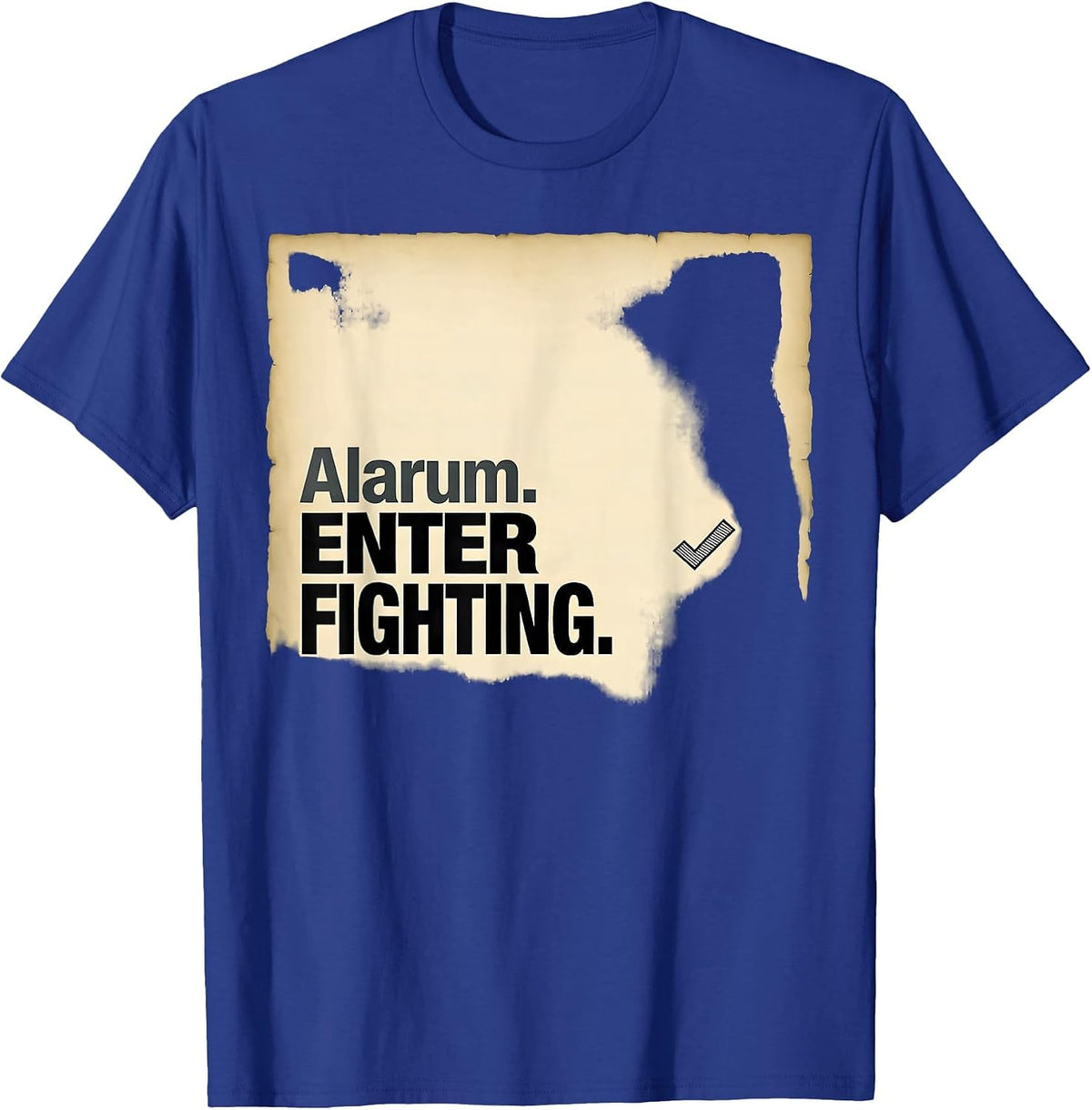 Men's Alarum Enter Fighting Funny Shakespeare Quote Literary Humor T-Shirt - Royal Blue