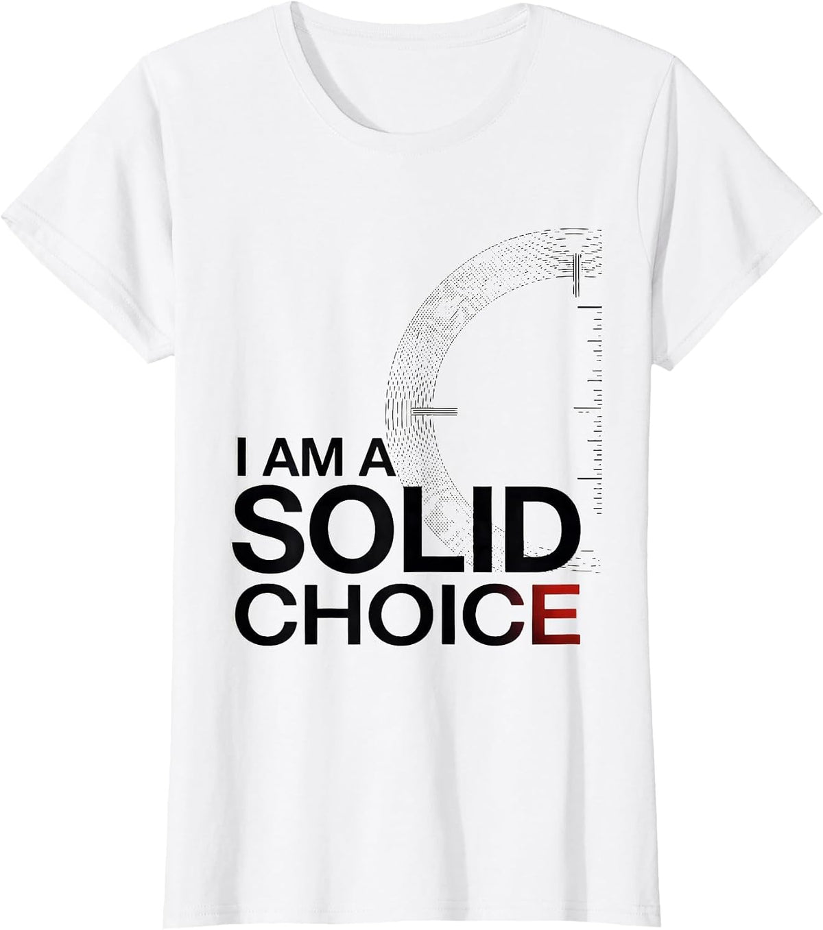 Women's I Am A Solid Choice Funny Science Nerd Periodic Table Gift T-Shirt - White