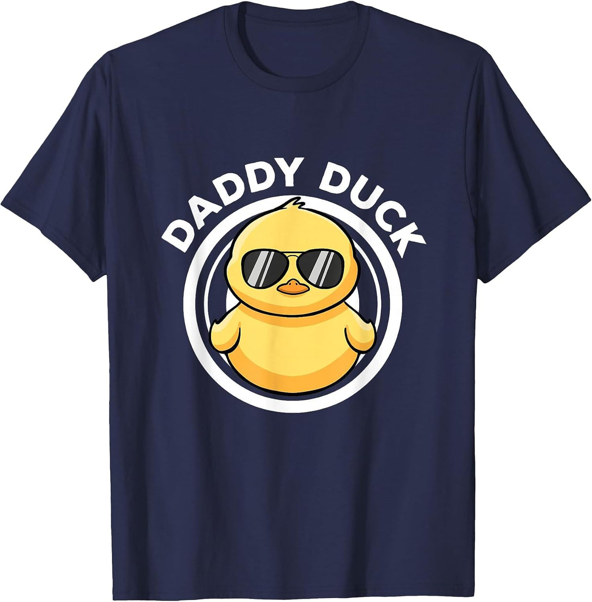 Daddy Duck Dad I Love Ducks Family Lover Funny Rubber Duck T-Shirt - Navy Blue
