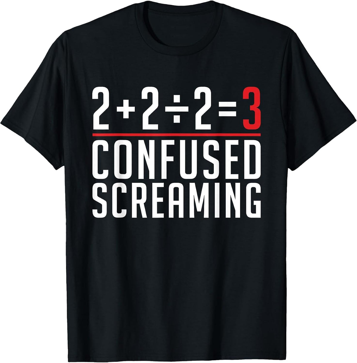 Confused Screaming School Funny Teaching Math T-Shirt - Black