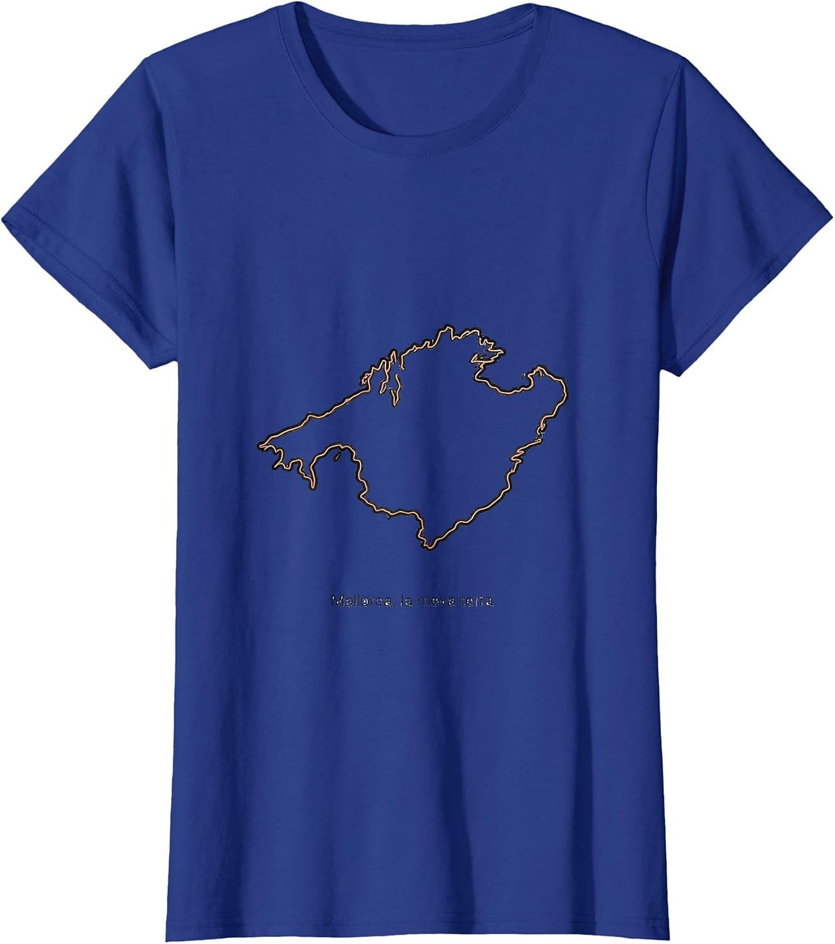 Women's Mallorca, la meva terra Minimalist Spanish City Souvenir T-Shirt - Royal Blue