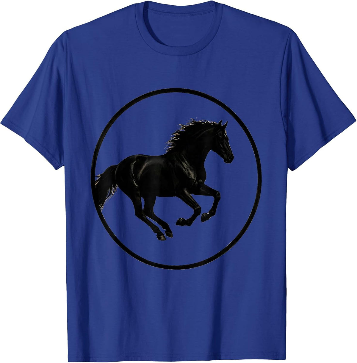 Racing Horse Hooves Lifting Off Ground Graphic T-Shirt - Royal Blue