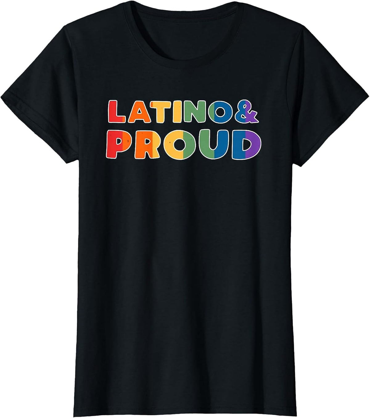 Latino and Pride: Month of Hispanic Heritage for Gays and Lesbians T-Shirt - Black