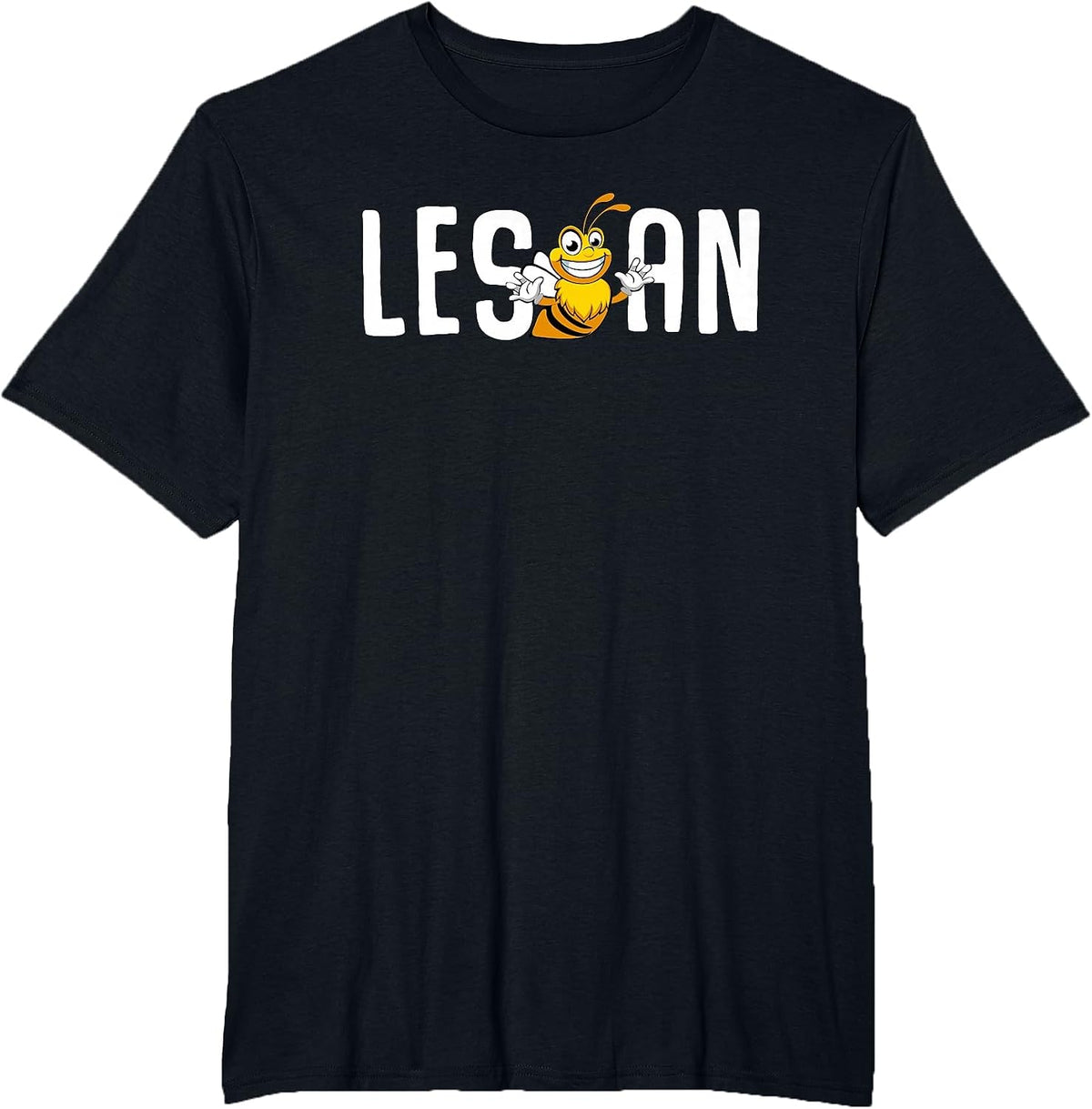 Lesbian Bee Les Bee an LGBT Gay Pride T-Shirt - Black