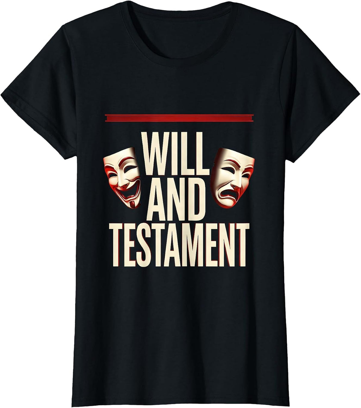 Will And Testament Minimalist Shakespeare Literary Quote T-Shirt - Black