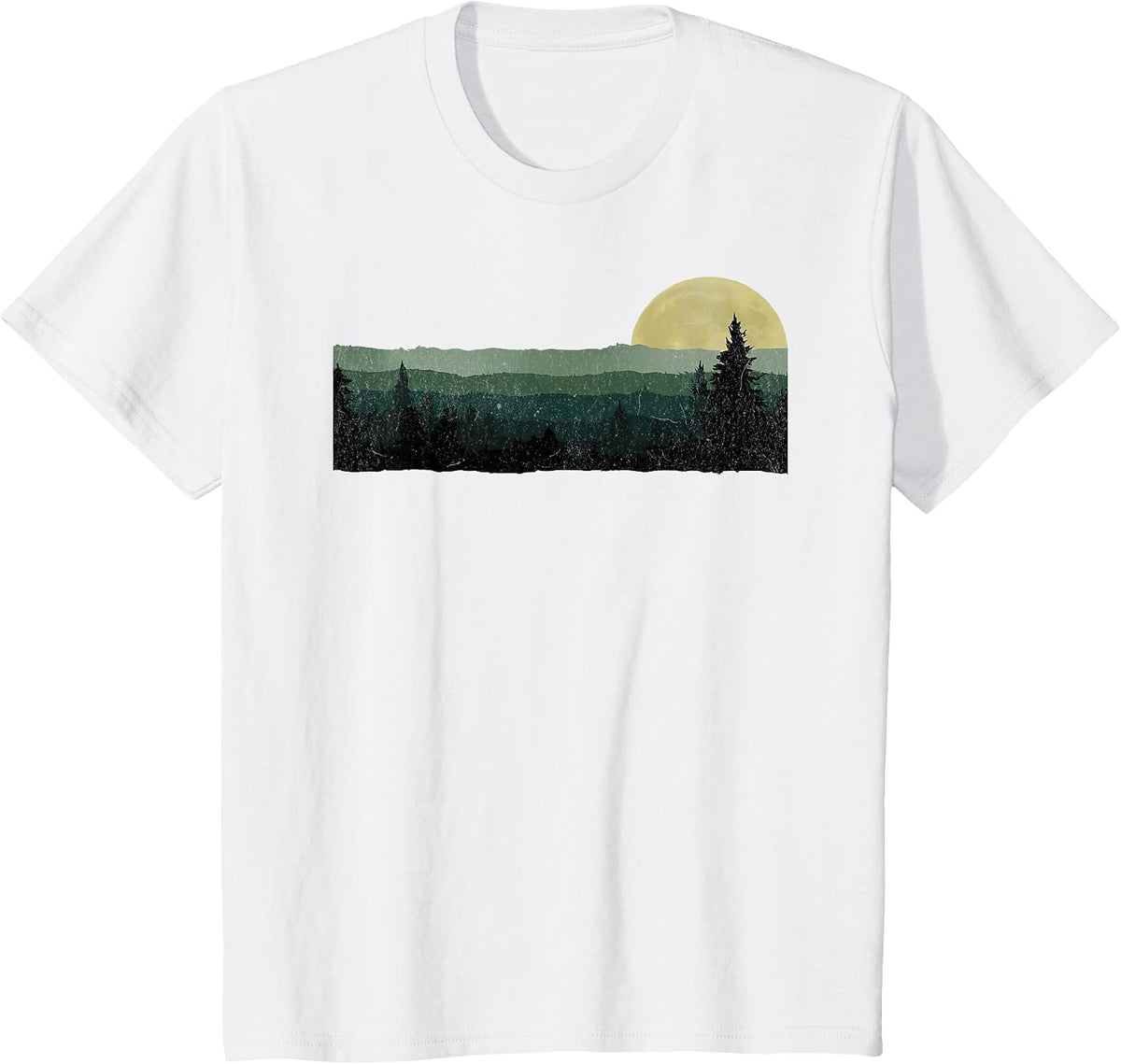 Trees Nature Mountains Adventure Outdoor Wildlife Forest T-Shirt - White