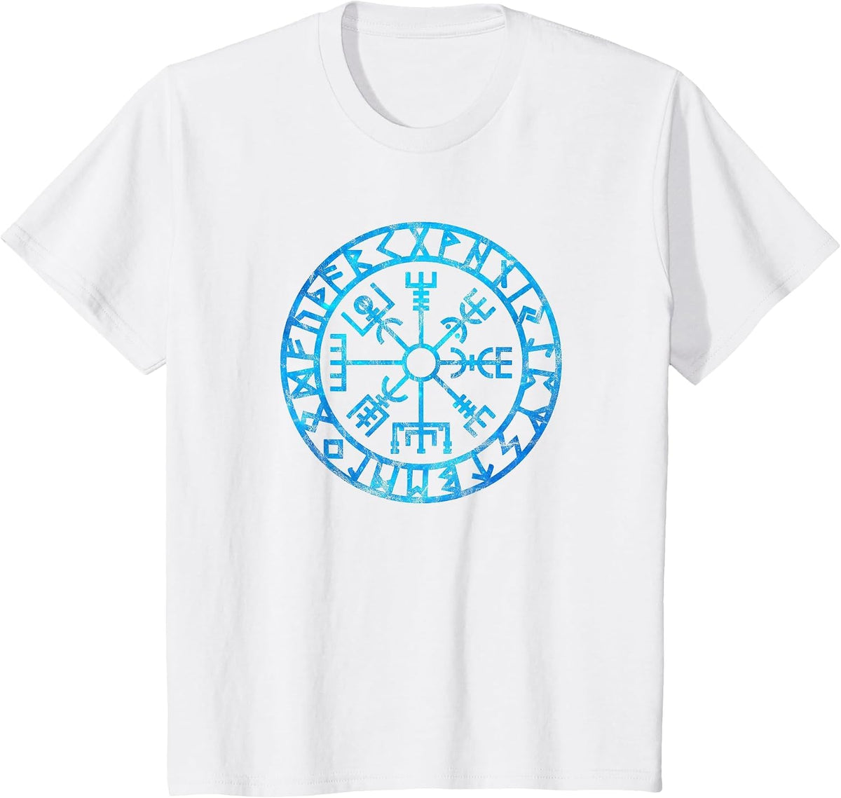 Vegvisir Viking Compass Rune Protection Symbol Celtic Nordic T-Shirt - White