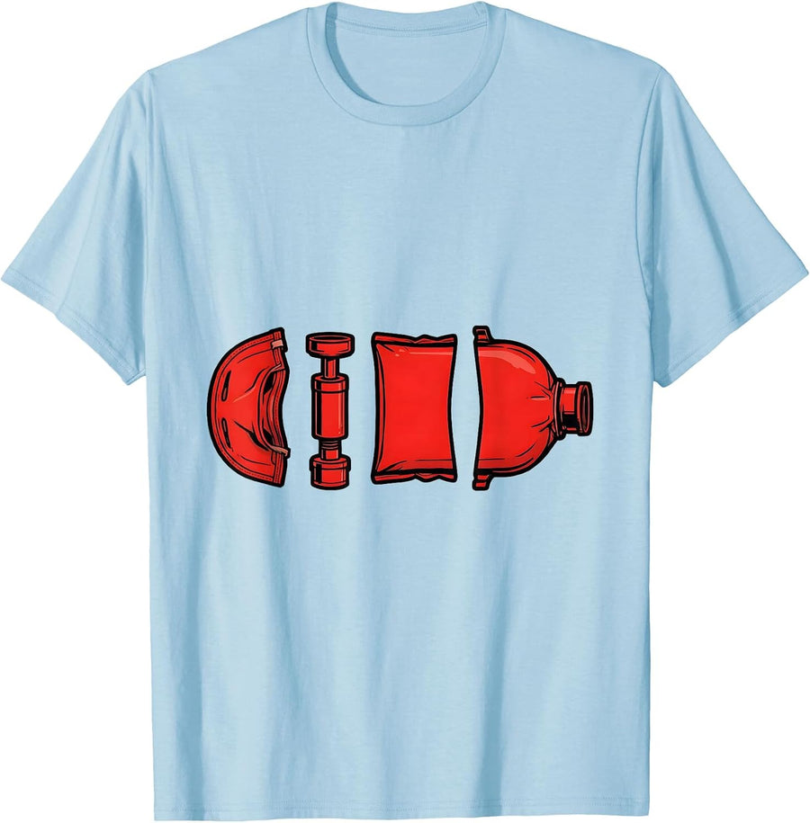 Men's Bag-Valve Resuscitator EMS Paramedic EMT Gift T-Shirt - Baby Blue