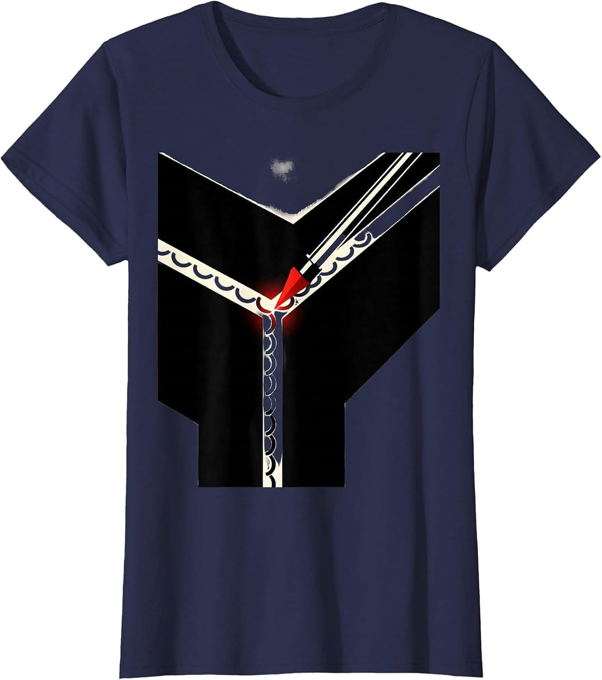 Women's Welder TIG Torch Cross-Section Funny Metal Worker Humor T-Shirt - Navy Blue