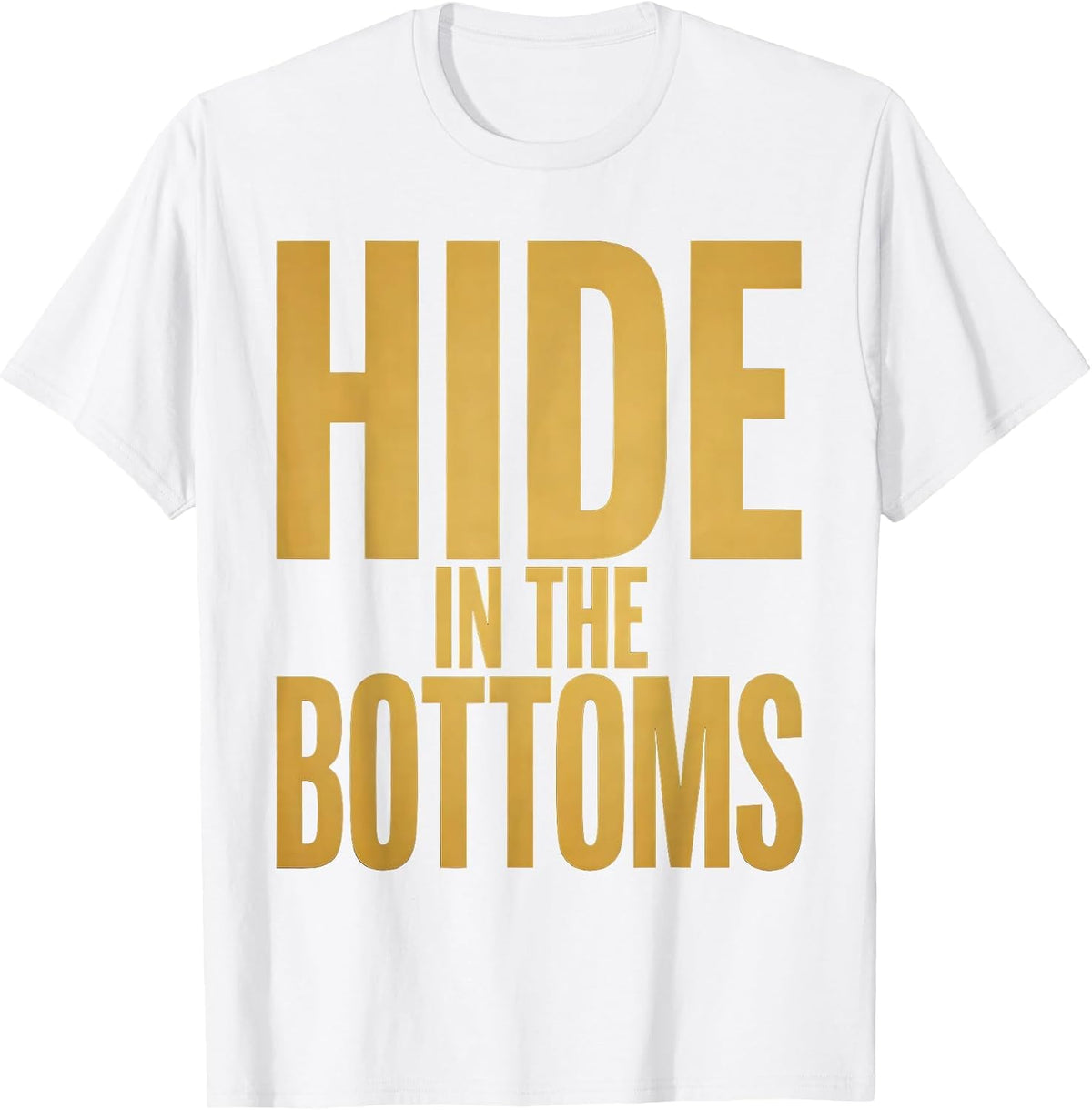 Men's Hide in the Bottoms Bottomland Camo Design T-Shirt - White
