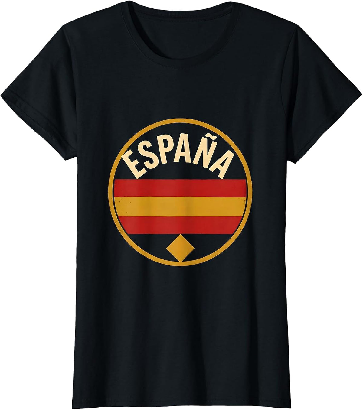Women's España Patriotic Spanish National Pride Souvenir T-Shirt - Black