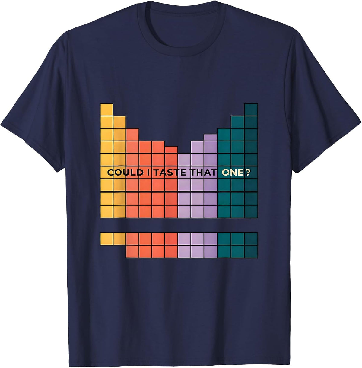 Men's Could I Taste That One Funny Periodic Table Science Teacher T-Shirt - Navy Blue