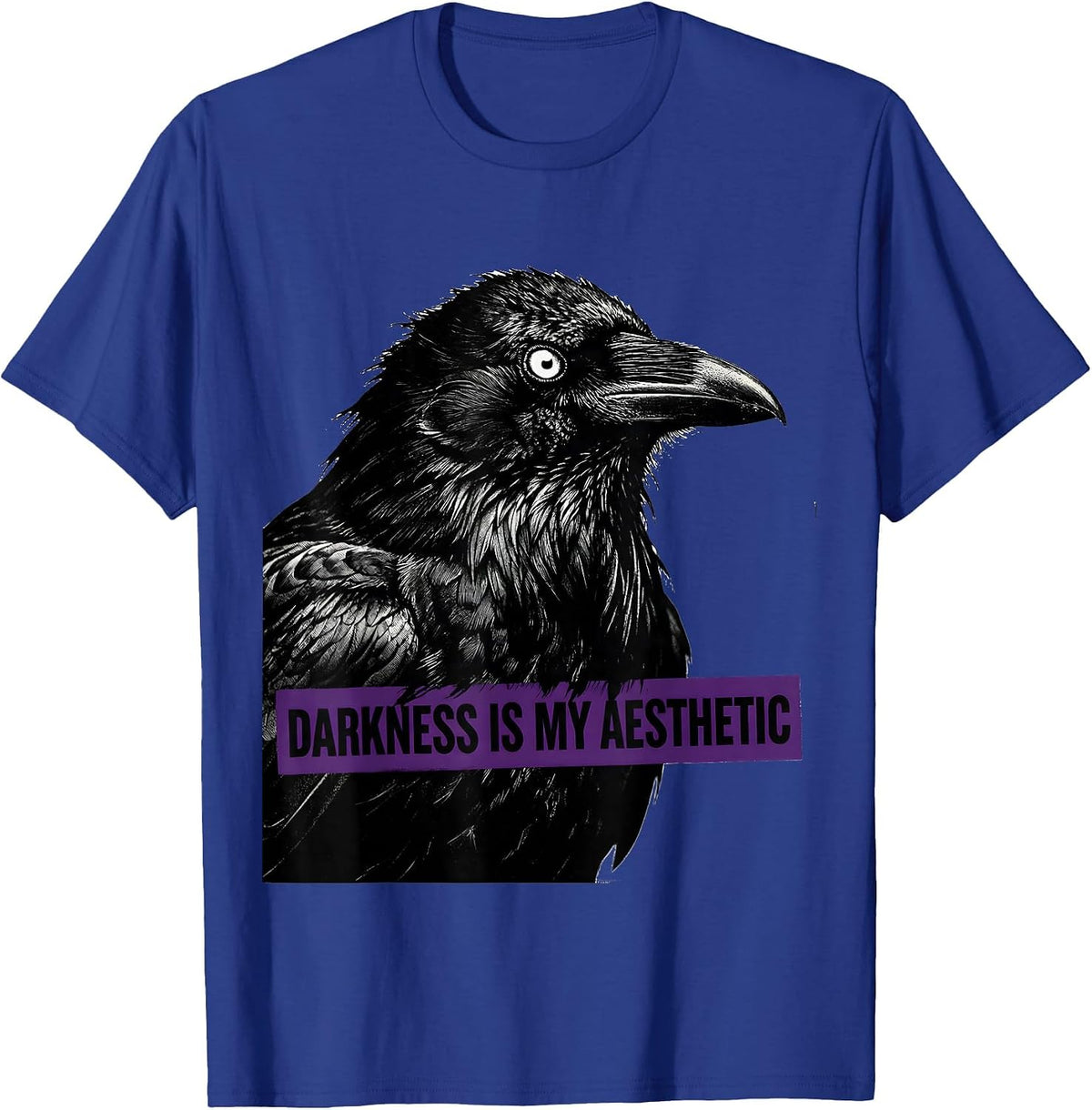 Men's Darkness Is My Aesthetic Goth Design T-Shirt - Royal Blue