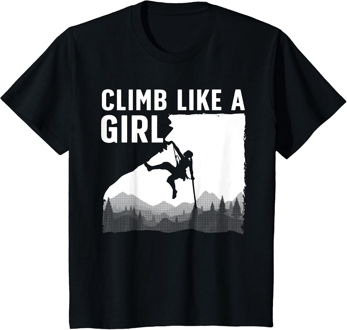 Cool Rock Climbing for Women Girls Mountain Rock Climbers T-Shirt - Black