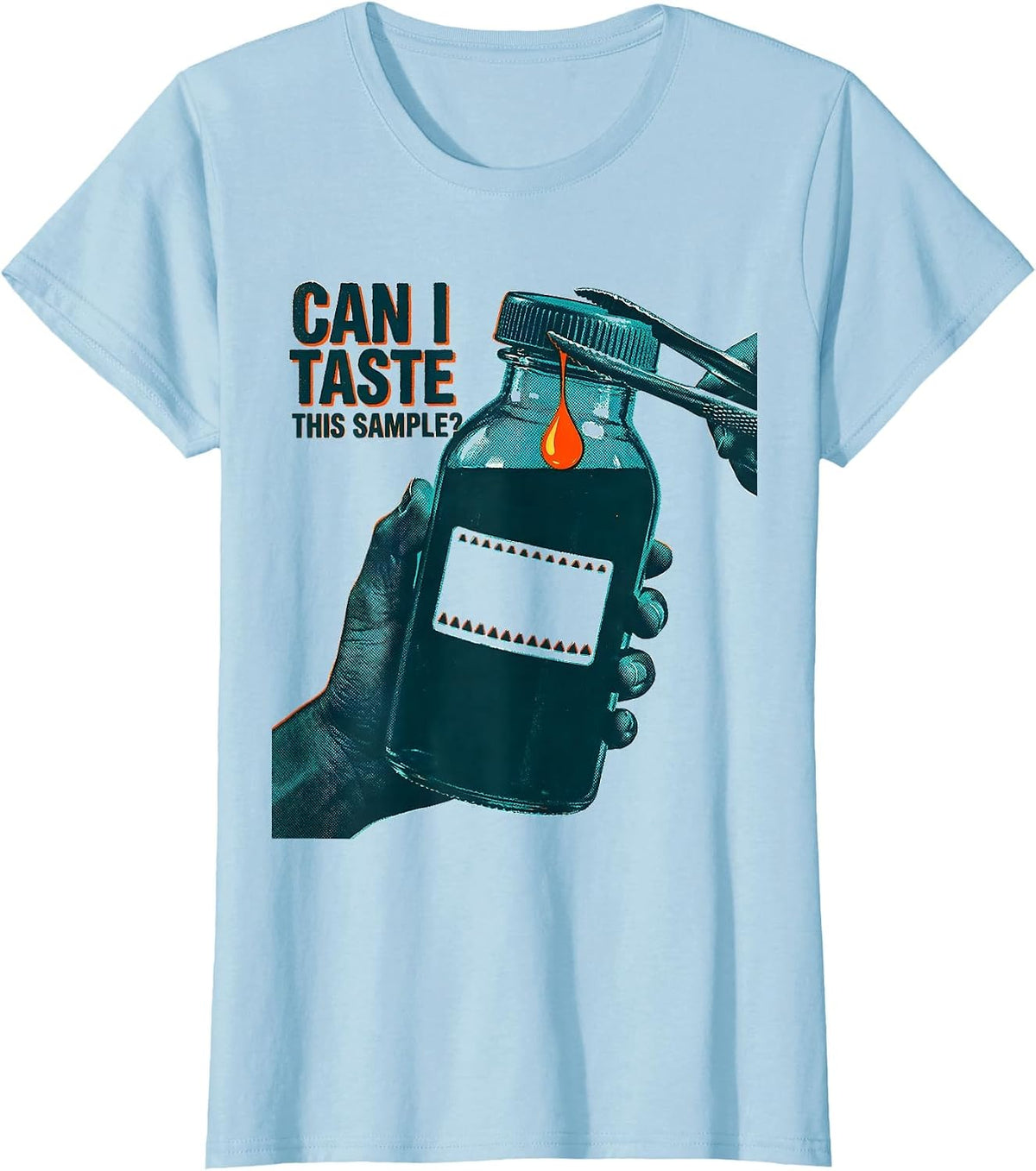 Can I Taste This Sample Funny Periodic Table Science Teacher T-Shirt - Baby Blue