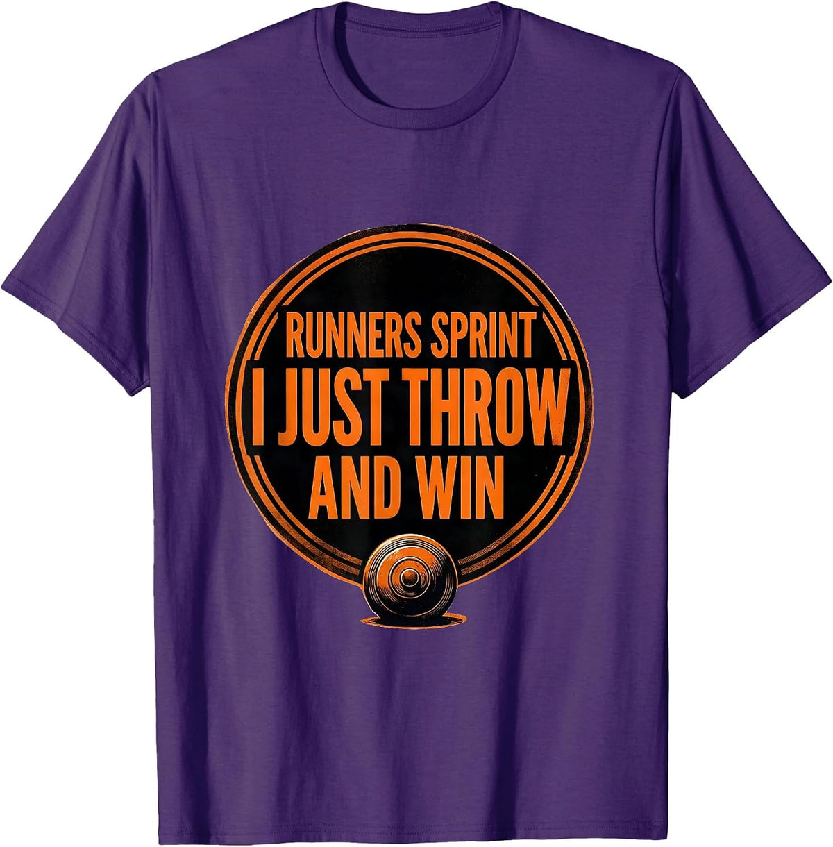 Runners Sprint I Just Throw And Win Funny Track And Field T-Shirt - Purple