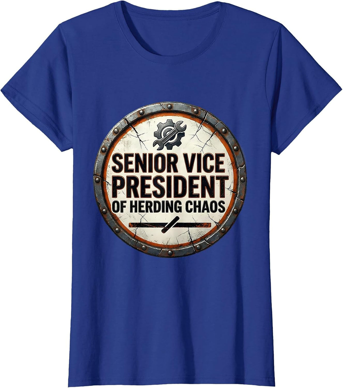 Women's Senior Vice President Of Herding Chaos Funny Boss Sarcastic T-Shirt - Royal Blue