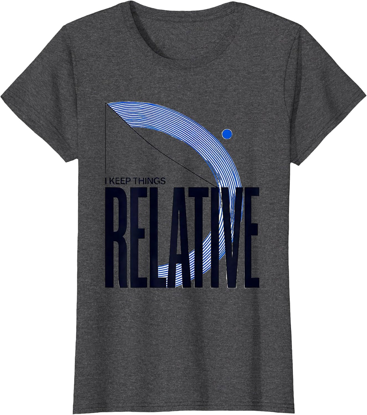 Women's I Keep Things Relative Funny Science Nerd Periodic Table T-Shirt - Dark Heather Grey