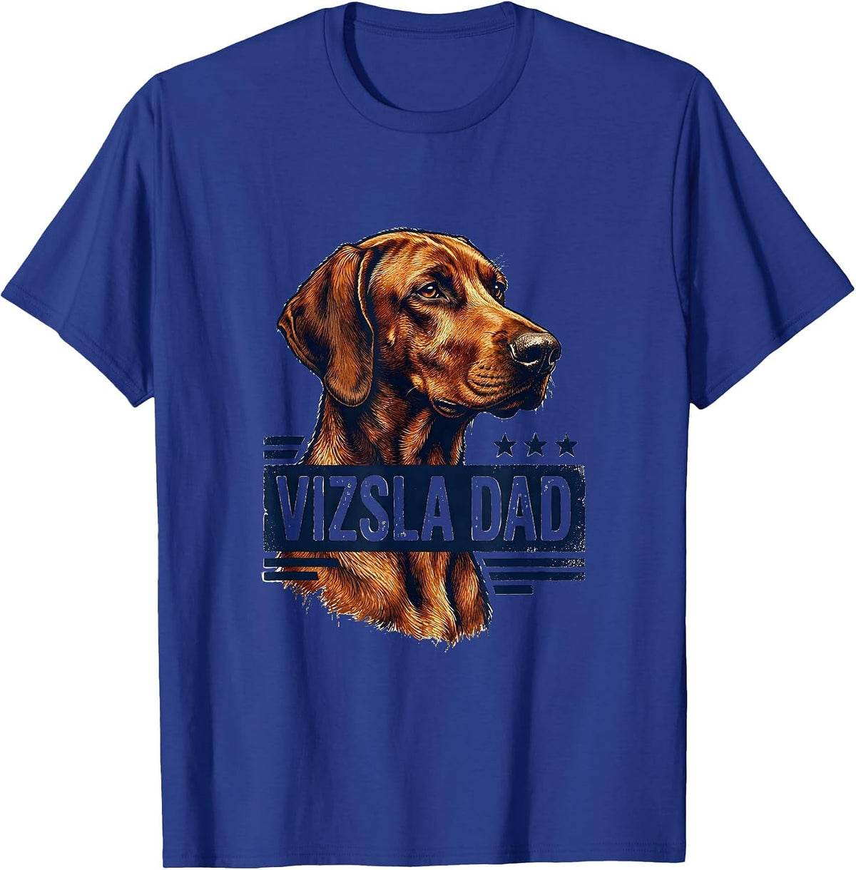 Vizsla Dad Patriotic Dog Breed American Flag 4th Of July T-Shirt - Royal Blue
