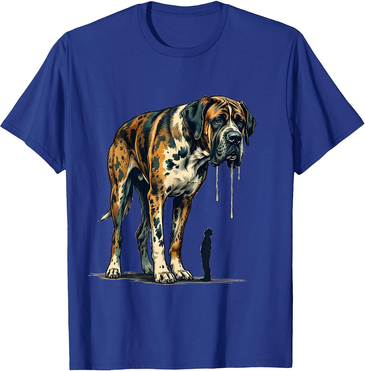Men's Great Dane Drool Harlequin Dog Owner Funny Breed Humor T-Shirt - Royal Blue