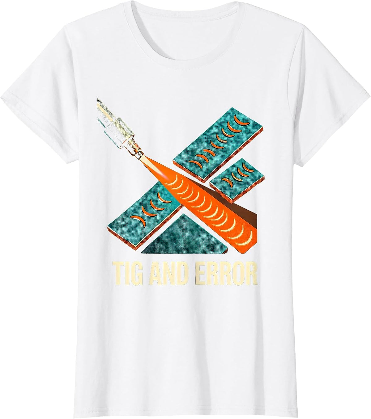 TIG And Error Risograph Welder Trade Humor Gift T-Shirt - White