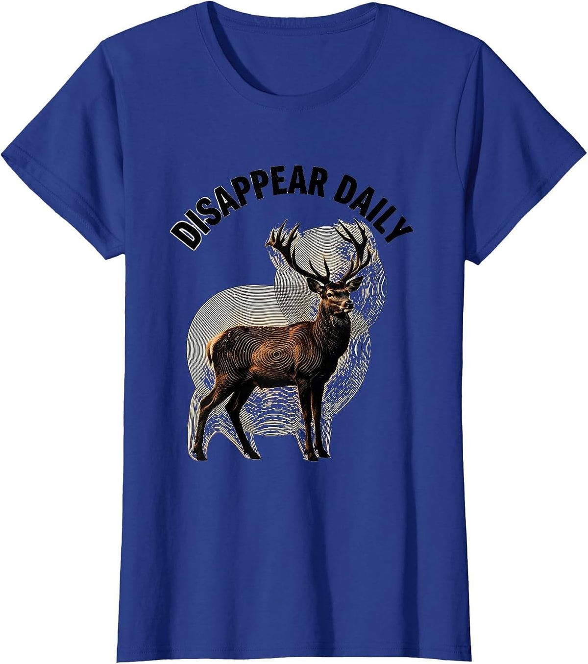 Women's Disappear Daily Bottomland Camo Hunting Design T-Shirt - Royal Blue