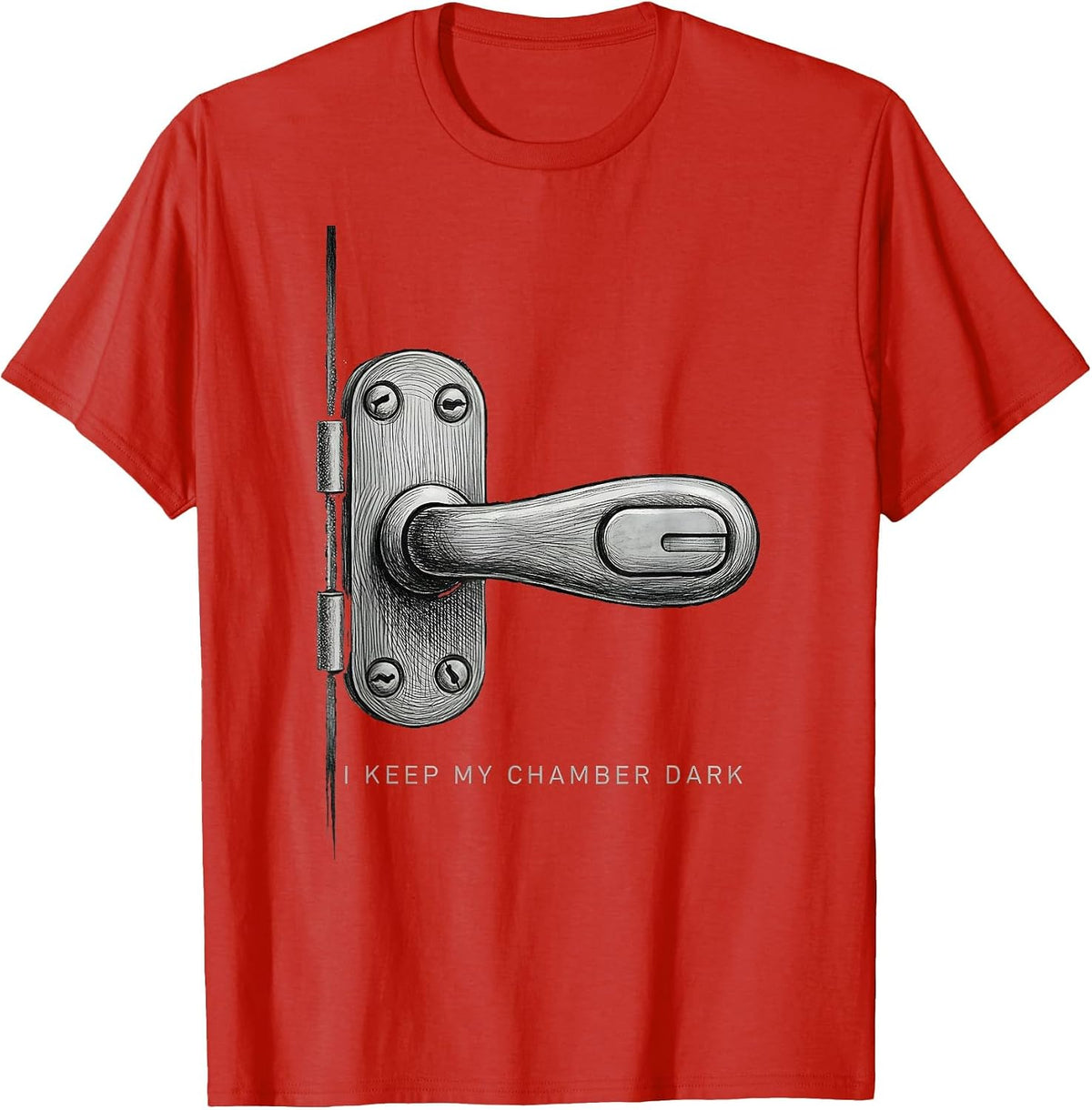Men's I Keep My Chamber Dark Gothic Edgar Allan Poe Raven Literary T-Shirt - Red