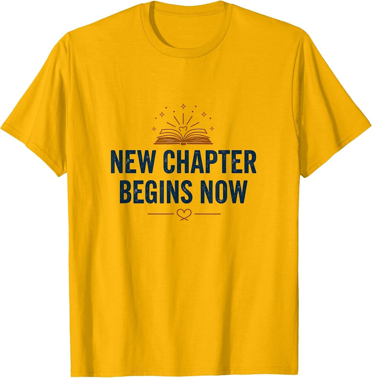 New Chapter Begins Now Inauguration Day Design T-Shirt - Golden Yellow