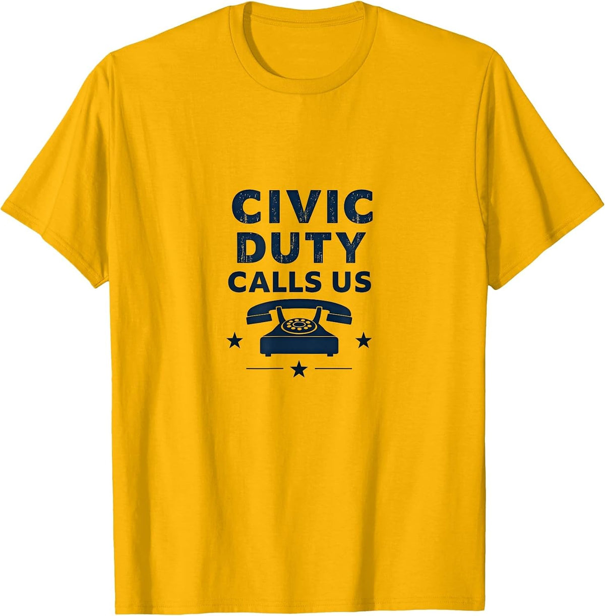 Civic Duty Calls Us Inauguration 2025 Design T-Shirt - Golden Yellow