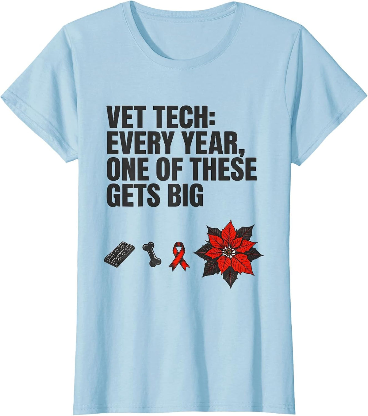 Women's Vet Tech: Every Year, One Of These Gets Big Humor T-Shirt - Baby Blue