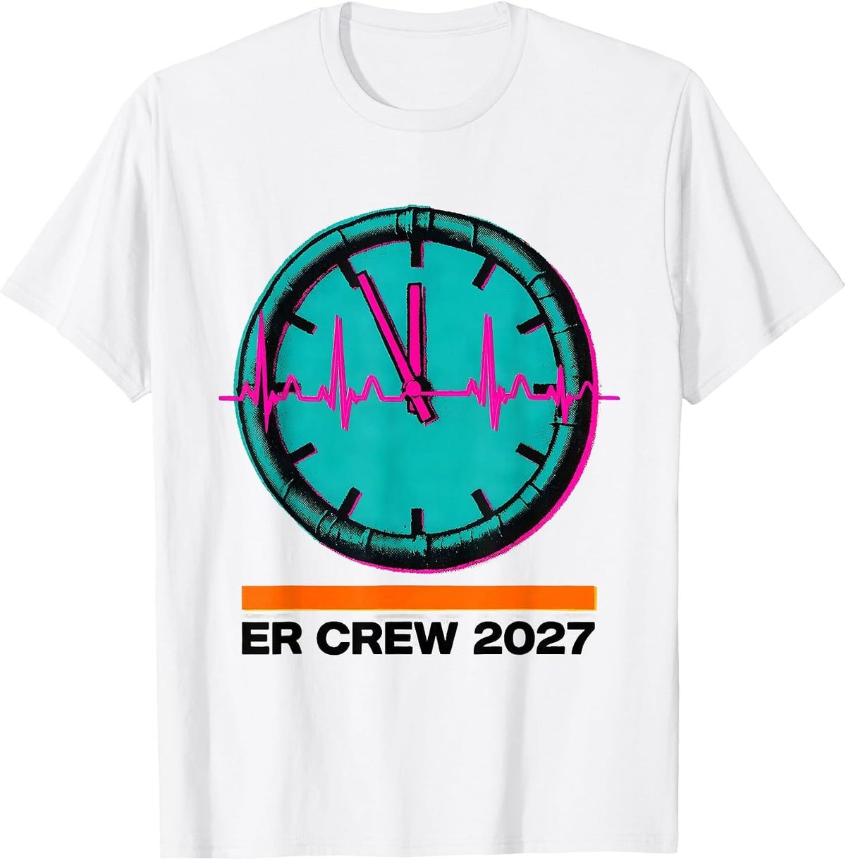 Men's ER Crew 2027 Funny Nurse Crew New Years Eve Party T-Shirt - White