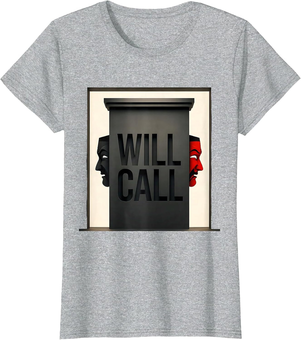 Women's Will Call Editorial Conceptual Shakespeare Literary Quote T-Shirt - Heather Grey