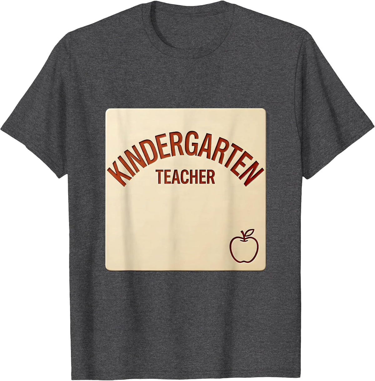 Kindergarten Teacher Cute Pencil Apple Back To School T-Shirt - Dark Heather Grey