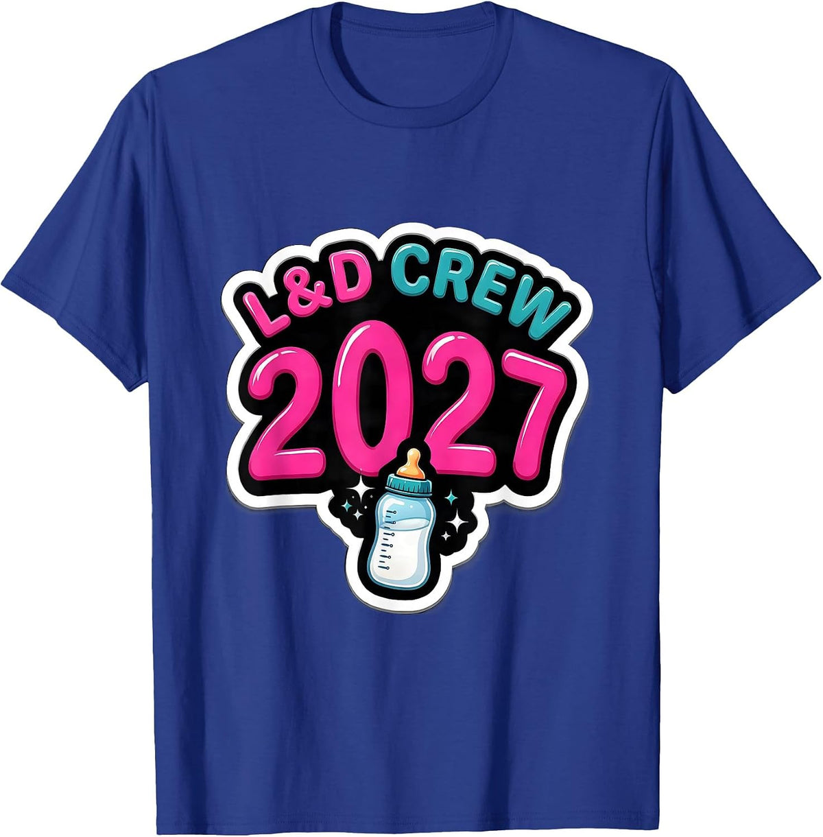 Men's L&D Crew 2027 Funny Nurse Crew New Years Eve Party T-Shirt - Royal Blue