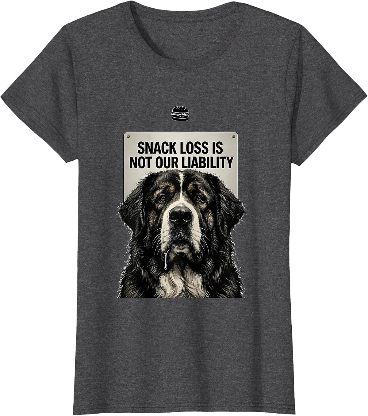 Women's Snack Loss Is Not Our Liability Funny Great Pyrenees Dog Mom T-Shirt - Dark Heather Grey