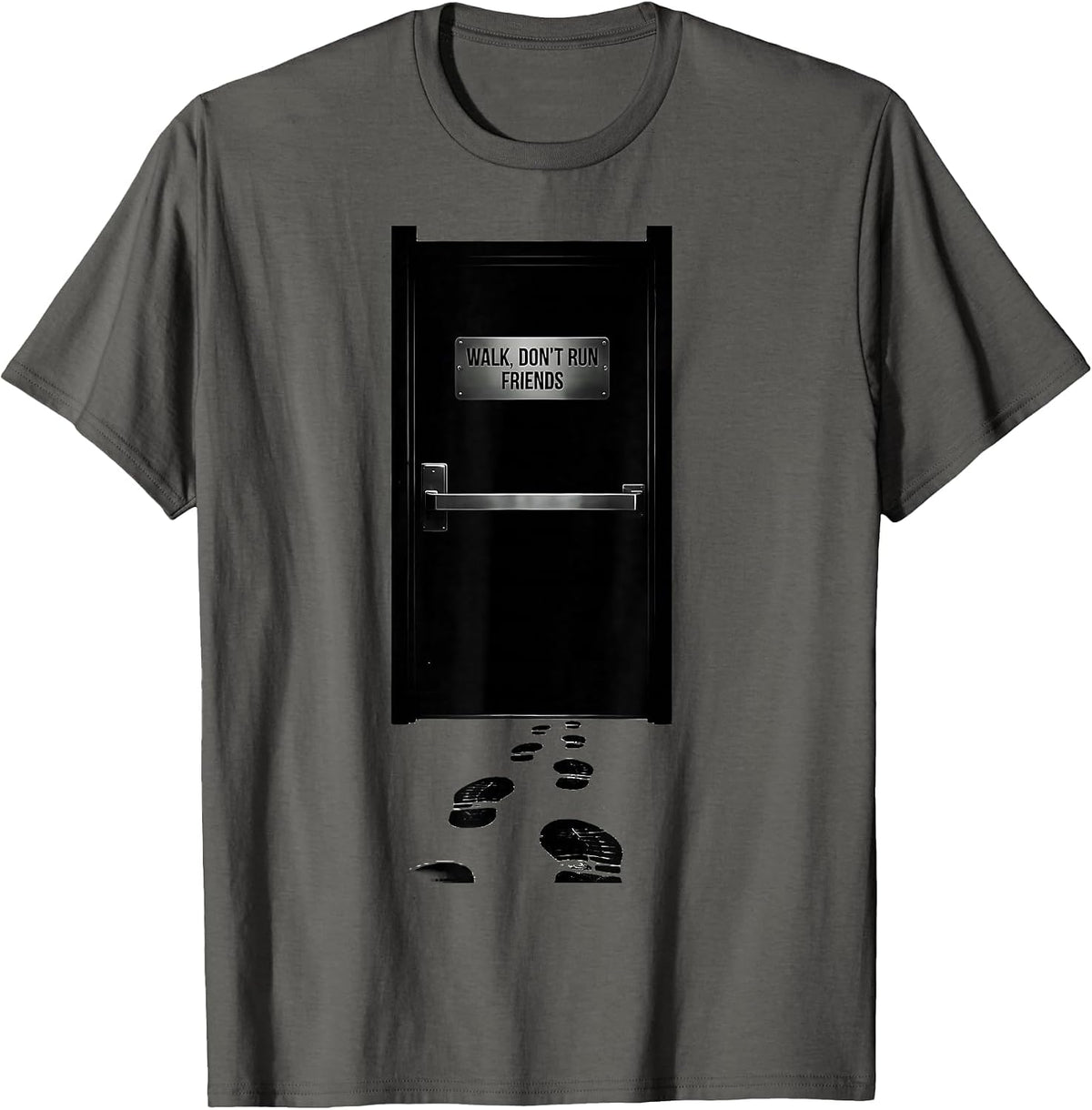 Men's Walk Don't Run Friends Funny Teacher Appreciation Gift T-Shirt - Asphalt Grey