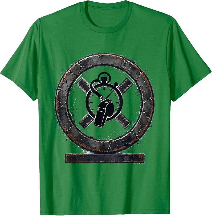 Men's Sealed Whistle PE Teacher Distressed Gym Humor T-Shirt - Kelly Green
